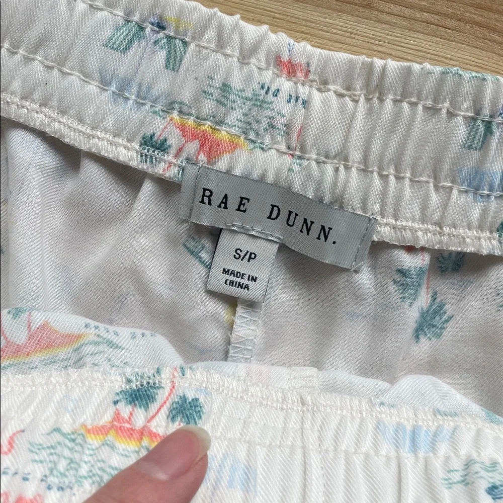 Rae Dunn White Tropical Print Lounge Boxer Shorts